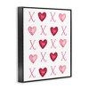 Stupell Industries Pink XOXO Hearts Black Framed Giclee Art - 3 of 4