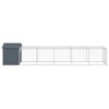 vidaXL Galvanized Steel Chicken Cage with Run - Anthracite, 46.1"x239.8"x48.4" Cage & Extended Run for Poultry Outdoor Backyard - 4 of 4