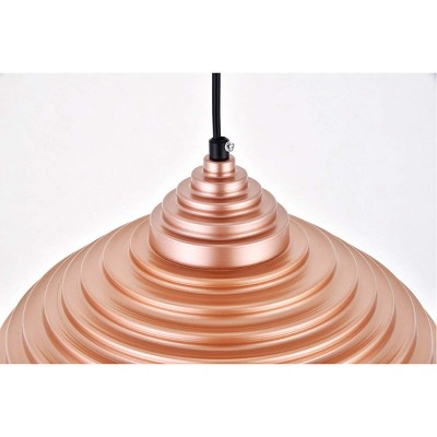 Circa Contemporary 15.5" Aluminum Honey Gold Pendant Light