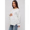 PinkBlush Ivory Speckled Knit Maternity Sweater - 2 of 4