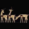 Christmas Reindeer Family Set of 3 Gold Fabric, steel Large - 4 of 4