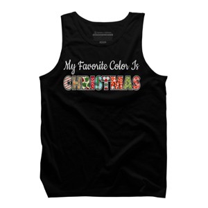 Men's Design By Humans My Favorite Color Is Christmas By c3gdesigns Tank Top - 1 of 4