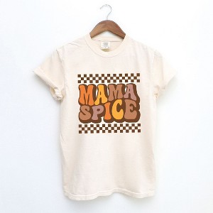 Simply Sage Market Women's Mama Spice Checkered Short Sleeve Garment Dyed Tee - 1 of 4