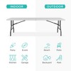 Best Choice Products 8ft Plastic Folding Table, Indoor Outdoor Heavy Duty Portable w/ Handle, Lock for Picnic - 3 of 4