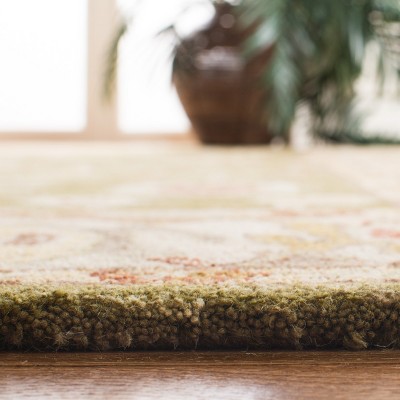 Handmade Luxe Green Wool 6' Tufted Round Rug