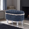 QingMoon 29.5'' Storage Bench, End of Bed Ottoman, Shoe Cabinet Bench with Button-Tufted and Fringe for Bedroom, Entryway and Cloakroom - 2 of 4