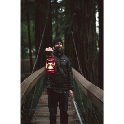 Classic Red 9" LED Oil Lantern Design with Dimmer Switch