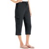 Collections Etc Drawstring Cargo Pocket Knit Casual Capri Pants - 4 of 4