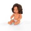 Miniland Anatomically Correct 15" Baby Doll, Caucasian Girl, Brunette - 2 of 3