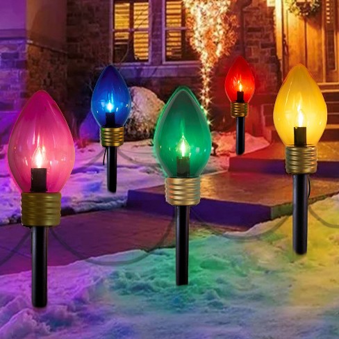 Novelty Lights 6 Feet Jumbo C7 Led Walkway Pathway Light Set ...