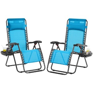 Yaheetech Set of 2 26in Outdoor Zero Gravity Chair Patio Lounge Camping Chair - 1 of 4