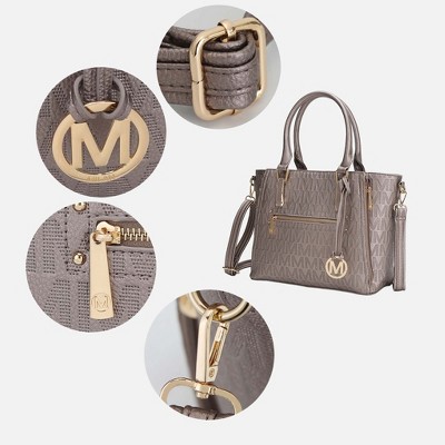 MKF Collection Satchel Bag with M Signature Design, Cairo | MKF Collection by Mia K - Fuchsia — фото 3