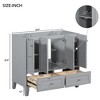 Akoasm 36 Inch Wood Bathroom Storage Vanity Cabinet With Soft Closing Doors & Drawers(No Sink)-Grey - 2 of 4