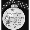 Northlight Grandmother's Love Print Christmas Ball Ornament - 2.75" - Black and White - 3 of 4
