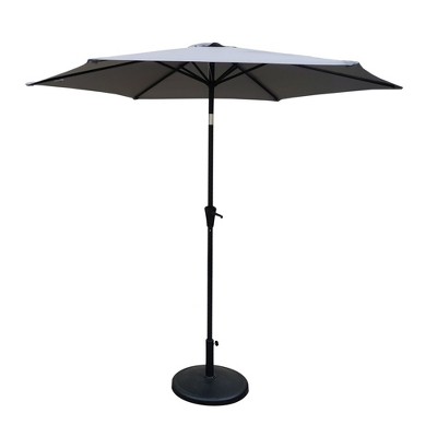 CAVINAS 8.8 FT Compact Aluminum Bistro Umbrella Small Sports Umbrella Outdoor Umbrellas for Patio with Base