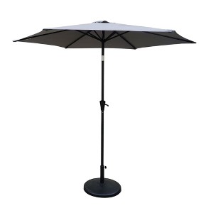 CAVINAS 8.8 FT Compact Aluminum Bistro Umbrella Small Sports Umbrella Outdoor Umbrellas for Patio with Base - 1 of 4