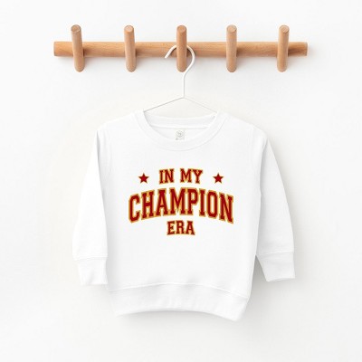 The Juniper Shop Maroon In My Champion Era Toddler Graphic Sweatshirt