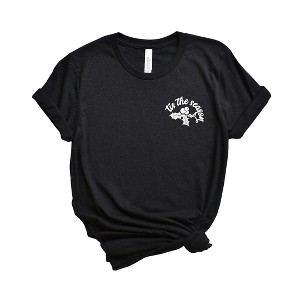 Simply Sage Market Women's Tis The Season Holly Berries Mini Short Sleeve Graphic Tee - 1 of 4