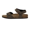 CUSHIONAIRE Lauri Cork Footbed Sandals for Women with Back Strap – Walking Style with Adjustable Buckle Ankle Strap Footbed Slides - 2 of 4