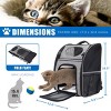LAOTIES Pet Carrier Backpack for Cats And Small Dogs,Large Travel Backpack with Cushion Support And Ventilated Design - 3 of 4