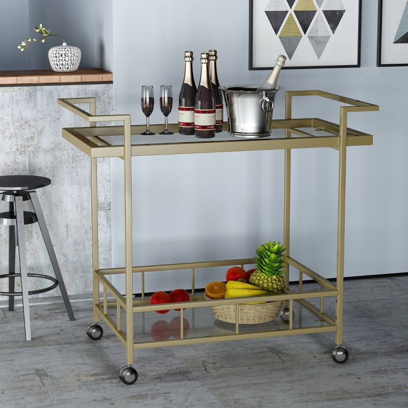 Ambrose Industrial Bar Cart - Christopher Knight Home, 3 of 10