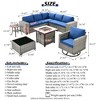 XIZZI 9-Piece Wicker Outdoor Patio Fire Pit Sectional Sofa Set with Cushions, All Weather Conversation Couch Set and Swivel Rocking Chairs - 2 of 4