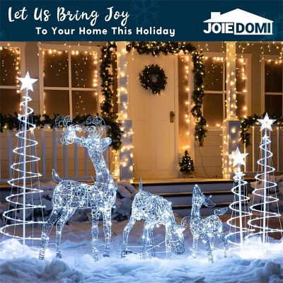 Winter LED Reindeer Family Christmas Yard Decorations