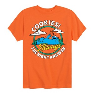 Boys' - Sesame Street - Cookies Always The Right Answer Short Sleeve Graphic T-Shirt - 1 of 4
