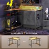 PAGED Computer Desk Modern Gaming Desk with Shelves, Storage Drawers and LED Light for Games and Work - 4 of 4