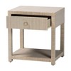 bali & pari Nata Bohemian Woven Natural Grasscloth 1-Drawer Nightstand - 3 of 4