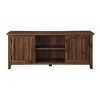 58" MDF Grooved-Door Classic TV Stand with Adjustable Shelves and Cord Management for Living Room and Bedroom - 2 of 4