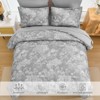 BAGOKIE 7 PCS Bed in a Bag Flower Reversible Comforter with Sheets Bedding Set - 2 of 4