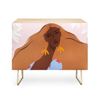 Maritza Lisa Woman Looking Back Credenza - Deny Designs
