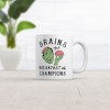 Crazy Dog T-Shirts Brains The Breakfast Of Champions Mug Funny Halloween Undead Zombie Cup-11oz - 2 of 4