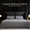 INFURNIC Bedding Sets Premium Brushed Microfiber Full Bed Sheets Soft Fade and Shrinkage Resistant Easy Care 4 Piece Set, Grey, 12.00"*10.00"*3.00" - 2 of 4