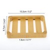 Unique Bargains Square Soap Dish 5.2"x3.43"x0.71" Brown 1 Pc - 4 of 4