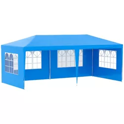 Outsunny Large 10' x 20' Party Tent, Events Shelter Canopy Gazebo with 4 Removable Side Walls for Weddings, Picnic