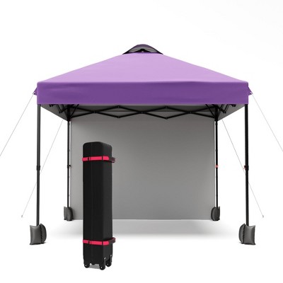 Garvee 10'x10' Outdoor Canopy Tent with Sidewall, Pop up Canopy with Vented Roof, Portable Instant Camping Beach Canopy Tents