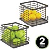 mDesign Stackable Food Organizer Storage Basket, Open Front - image 2 of 4