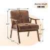NicBex Accent Chair Mid-Century Modern Armchair with Wood Frame & Soft Cushion Lounge Wingback Chair for Bedroom,Living Room - 3 of 4