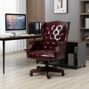 TiramisuBest Executive High Back Office Chair,Ergonomic Reclining PU Leather Desk Chair with Thick Padding, Smooth Rolling Wheels, Burgundy - 2 of 4