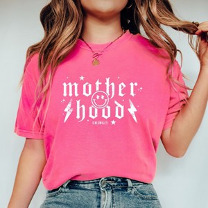 Simply Sage Market S.W.Smiley Mother Hood Distressed Garment Dyed Tee - 1 of 4