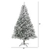 Nearly Natural 7-ft Flocked Rock Springs Spruce Artificial Christmas Tree with 800 Bendable Branches - 2 of 4