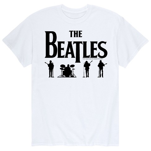 Men's The Beatles Black Band Silhouettes Short Sleeve Graphic T-shirt ...