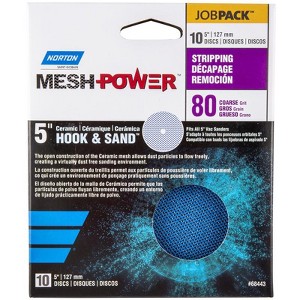 Norton MeshPower 5 in. Ceramic Hook and Loop Mesh Sanding Disc 80 Grit 10 pk - 1 of 1