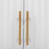 Featured Three-door Storage Cabinet With Metal Handles, Suitable For Corridors, Entrances, Living Rooms, And Study Rooms - 3 of 4