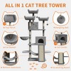 68.5" Multi-Level Cat Tree for Indoor, Heavy Duty Adult Cat Tower with 2 Condos, Plush Perches, Sisal Scratching Posts,Hammocks,Basket,Dangling Balls - 4 of 4