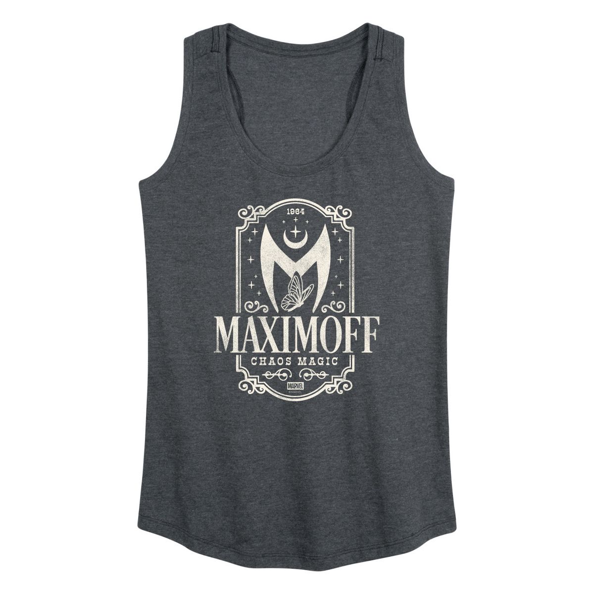 Women's - Marvel - Maximoff Chaos Magic Tonal Washed Graphic Racerback Tank - thumbnail 5