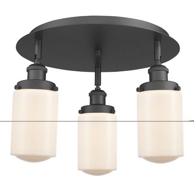 Dover - 3 Light Flush Mount In Art Deco Style-10 Inches Tall and 16.25 Inches Wide