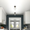 Hudson and Canal 7" Wide Semi Flush Mount with Glass Shade - 3 of 4